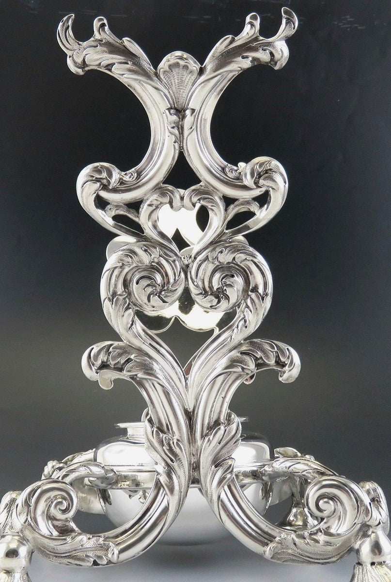 1836 Ornate Fine Quality Antique English Sterling Silver Kettle Stand London