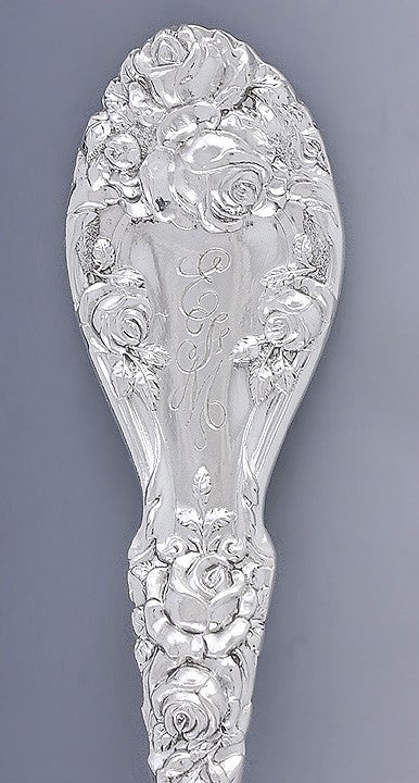 Great Set 6 Durgin Sterling Silver Round/Cream Soup Spoons Marechal Niel Pat.