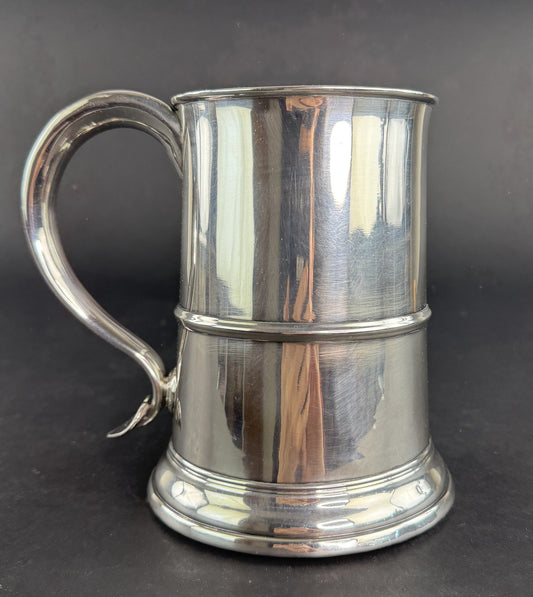 Handsome Old Sheffield Fused Silver Plate c1780s-1820s Tankard Mug Stein