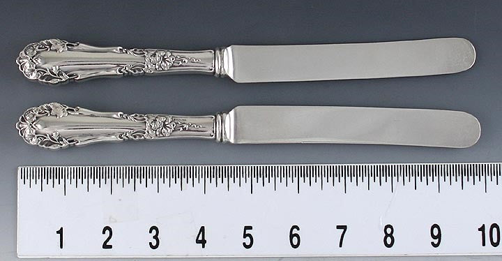 6 International Silver Dinner Knives Marcell Pattern