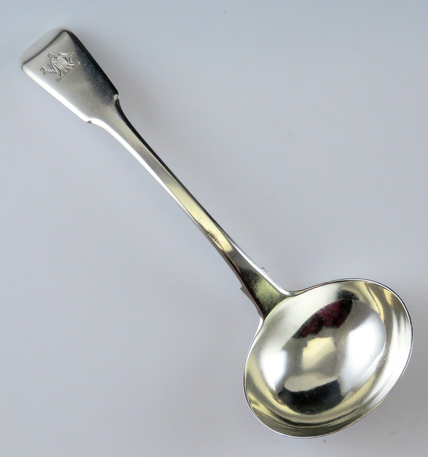 Antique 1814 English Georgian Sterling Silver Eley Fearn Fiddle Gravy Ladle