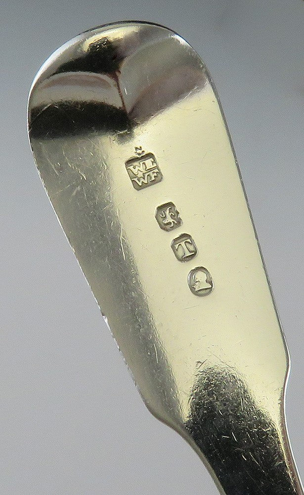 Antique 1814 English Georgian Sterling Silver Eley Fearn Fiddle Gravy Ladle