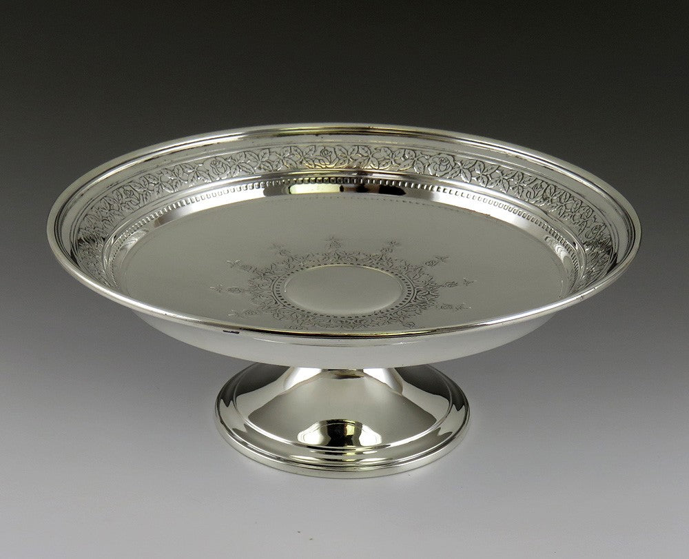 Antique Victorian Style Tiffany & Co Sterling Silver Tazza Compote Pedestal Dish