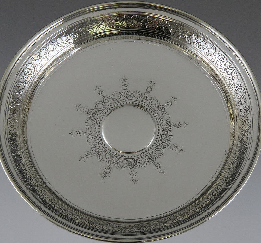 Antique Victorian Style Tiffany & Co Sterling Silver Tazza Compote Pedestal Dish