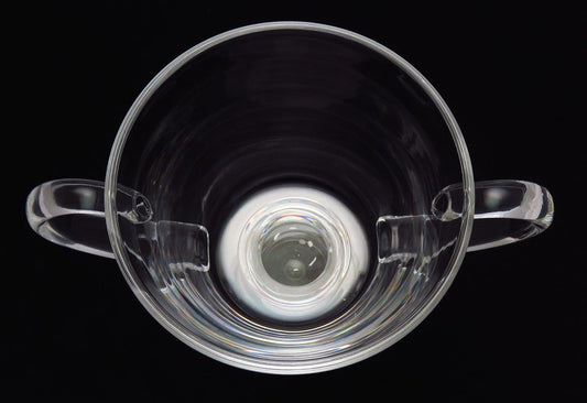 1930s Steuben Crystal Double Handle Glass Trophy Urn Vase