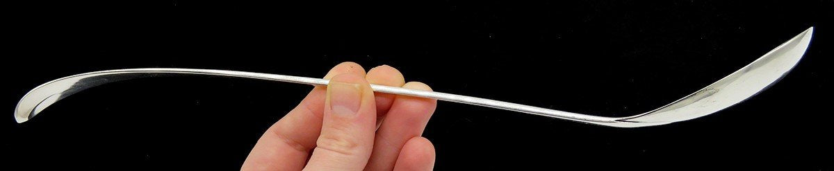 Antique Arthur Stone Pointed End Sterling Silver Long Ladle 12" NO MONO