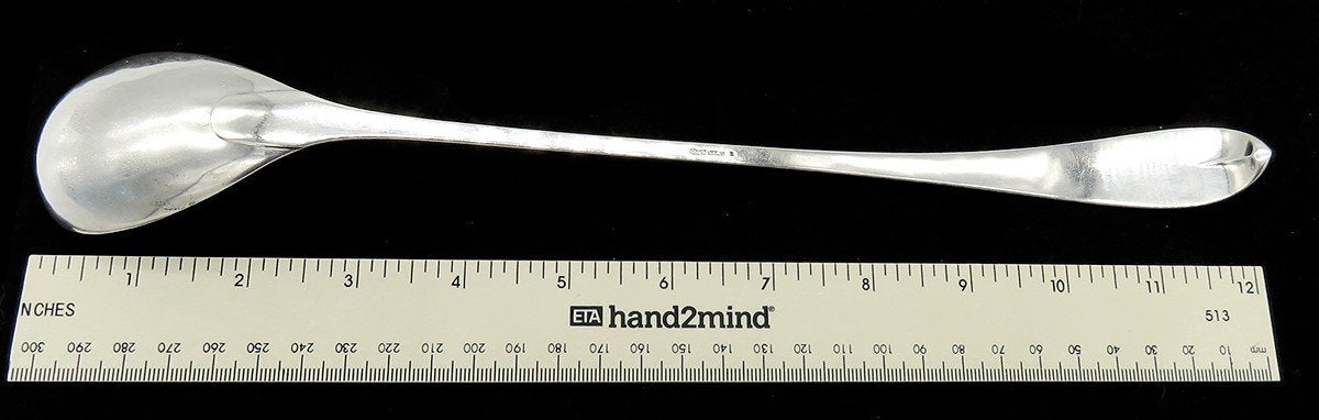 Antique Arthur Stone Pointed End Sterling Silver Long Ladle 12" NO MONO