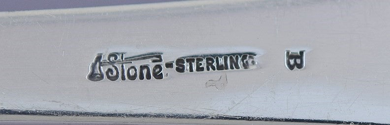 Fine Arthur Stone Sterling Silver Casserole Serving Spoon / Scoop F Mono