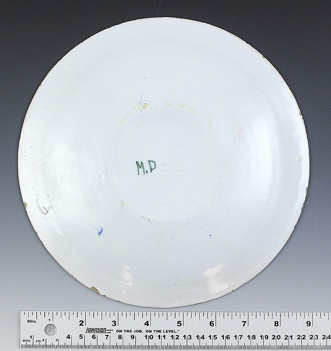 Amazing Mid 1700s Set 6 Delft Tin Glazed Porcelain Plates Nice Condition