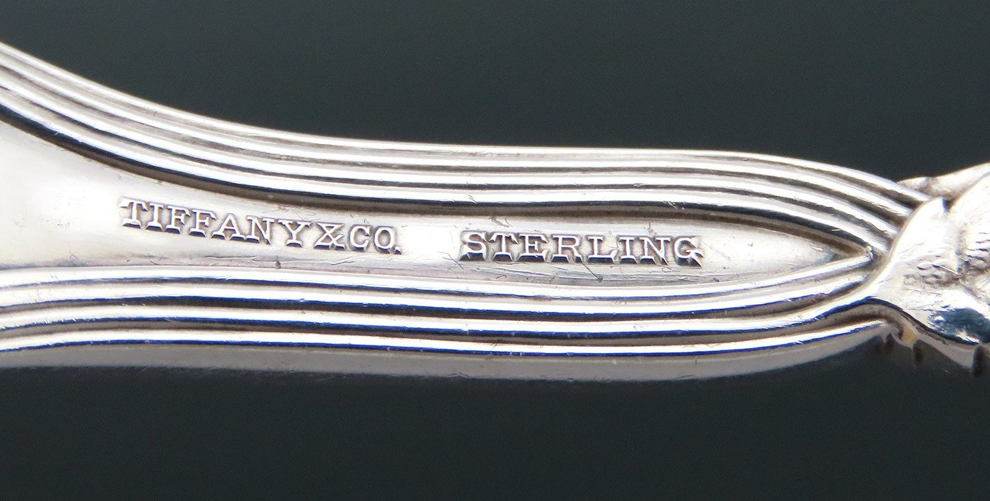 Fabulous Vintage Tiffany Co Strawberry Vine Sterling Silver Serving Spoon 9 1/2"