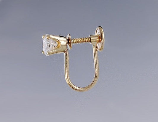 Elegant Pair 14k Yellow Gold & 1/2 Carat Diamond Earrings