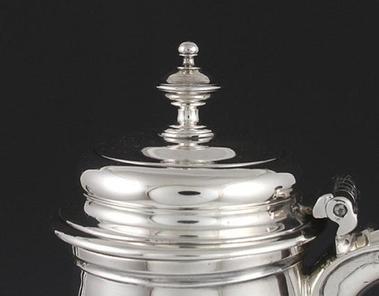 Antique 1743 English Sterling Silver Lighthouse Form Coffee Tea Pot Swift