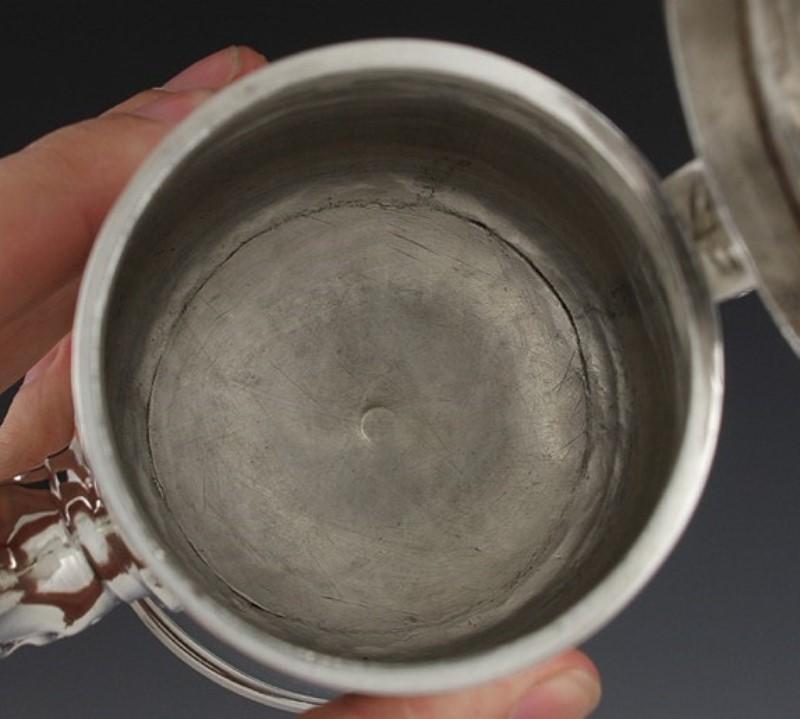 Antique 1743 English Sterling Silver Lighthouse Form Coffee Tea Pot Swift