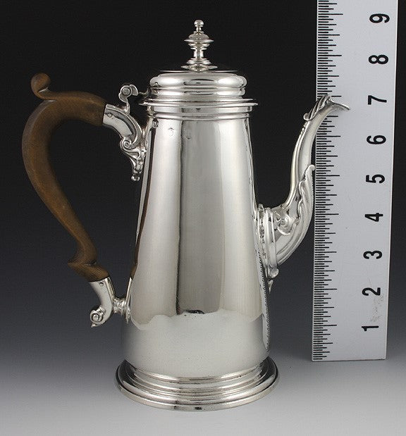 Antique 1743 English Sterling Silver Lighthouse Form Coffee Tea Pot Swift