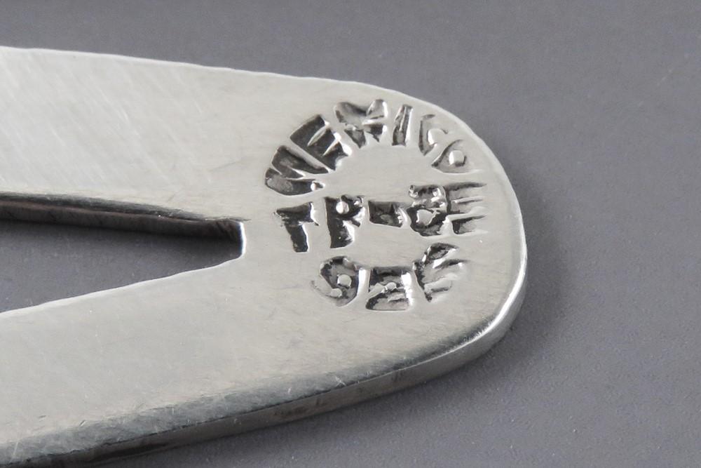 VTG Taxco Mexico Sterling Silver Picasso Style Zig Zag Scribble Pin or Pendant