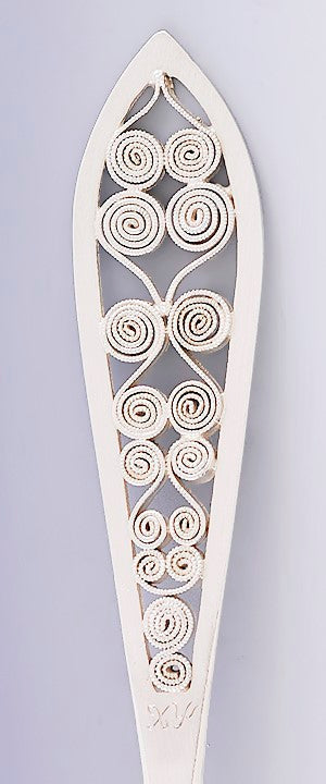 1820-1850's Exquisite Set 12 Russian Silver Quilled Wire Filigree Spoons