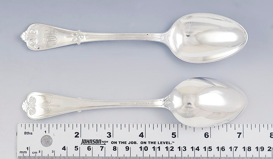 5 Tiffany & Co Beekman Sterling Silver Oval Soup Place Spoons