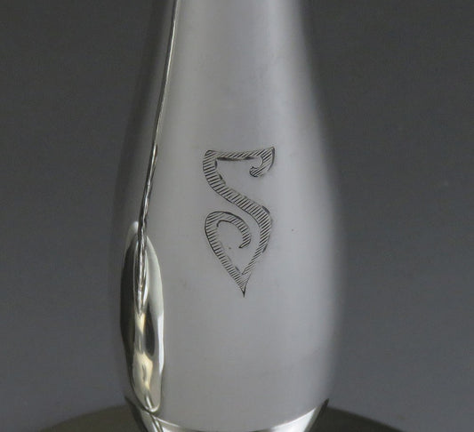 2 Vintage International Royal Danish Sterling Silver Candlesticks S Mono 9 1/2"