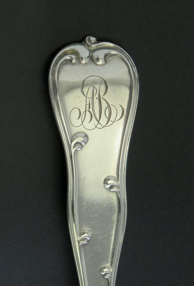Antique Sterling Silver Dominick Haff Rococo 1888 Floral Serving Spoon 8 3/4"