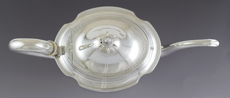 1799 Huge English Georgian Peter Ann & William Bateman Sterling Silver Teapot
