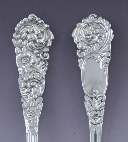 Pristine Set 6 Reed Barton Sterling Silver Trajan Teaspoons No Mono