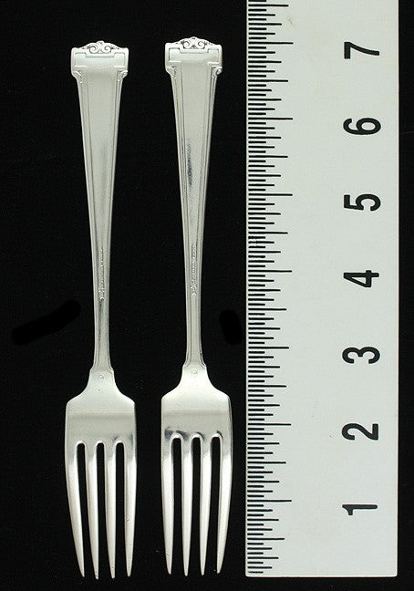 6 Wallace Dauphine Pattern Sterling Silver Forks