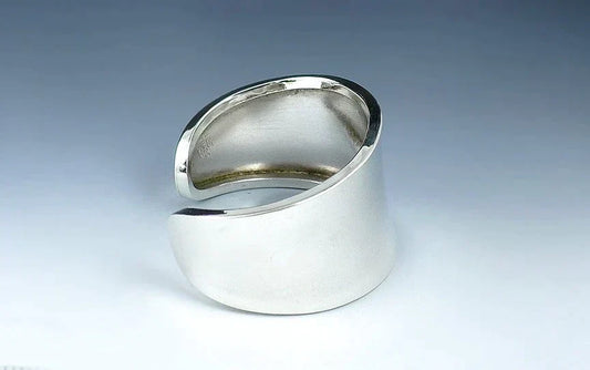 Sophisticated Mexican Sterling Silver Cuff Bracelet, w/Modern Style, High-Polish