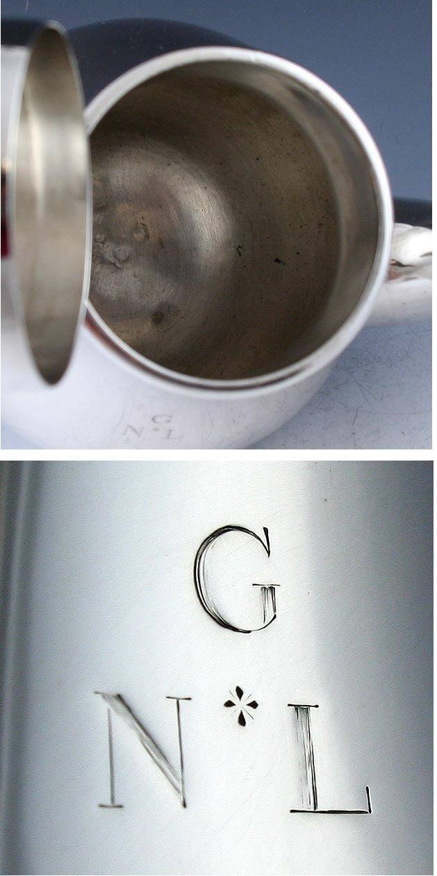 Antique 1920 Tiffany & Co Georgian Style Sterling Silver Tea Coffee Pot 8 1/2"