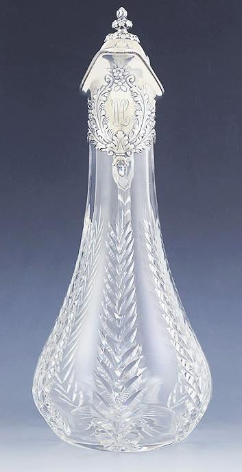 Tiffany & Co c1891-1902 ABP Cut Glass Sterling Silver Claret Jug