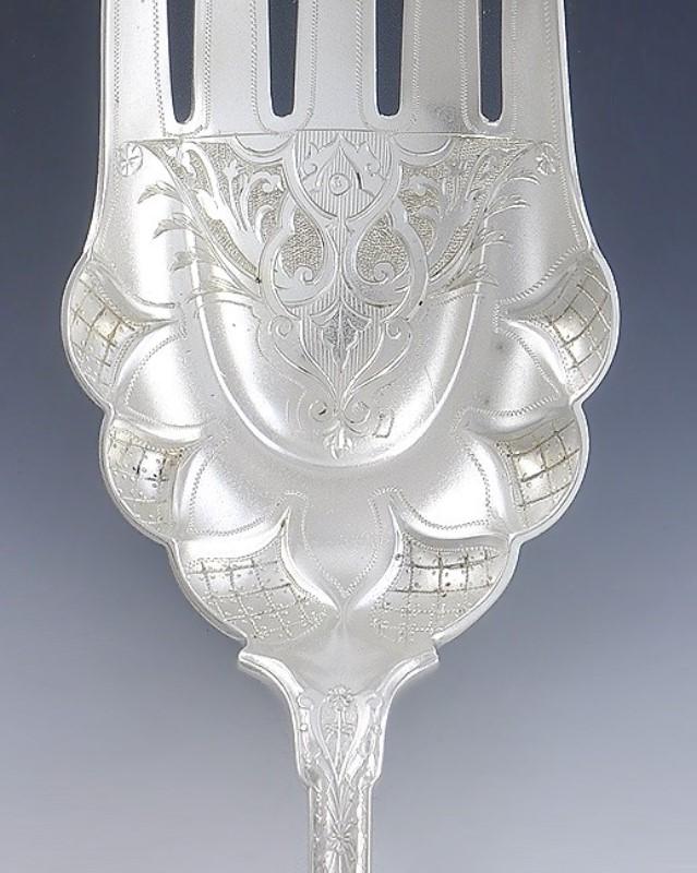 Vintage Tiffany Persian 1872 Sterling Silver Fish Fork Slice Knife Serving Set