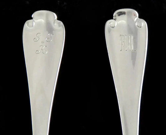 8 Vintage Tiffany & Co Flemish Sterling Silver Teaspoons