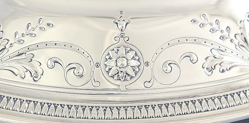 Antique 1915 Tiffany Sterling Silver Centerpiece Bowl Planter Flower Frog 13.25"