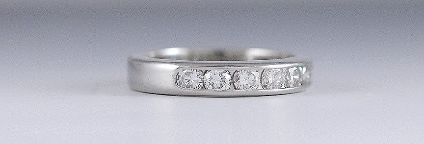 Gorgeous Platinum and Diamond Anniversary Band Ring High Quality