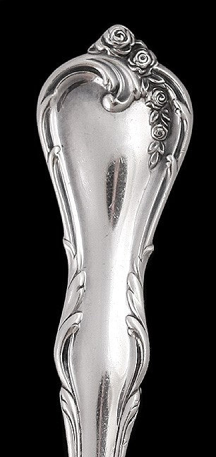 Vintage Reed & Barton Rose Cascade Sterling Silver Meat Serving Fork 8.5"