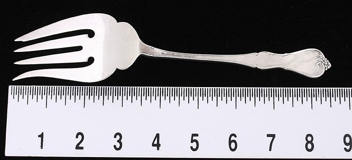 Vintage Reed & Barton Rose Cascade Sterling Silver Meat Serving Fork 8.5"