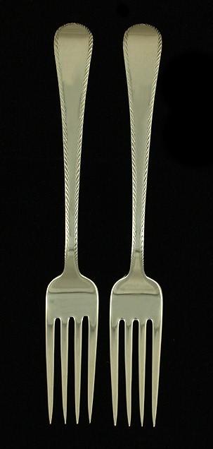 6 Quality 1960s Tuttle Sterling Silver Feather Edge Forks