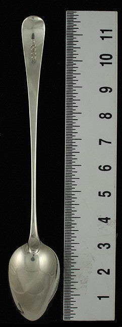 Antique 1787 English Sterling Silver Platter Stuffing Serving Spoon 11 3/4"