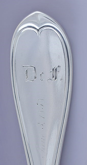 Antique c1858 American Sterling Silver Oak Acorn Croquette Pastry Server