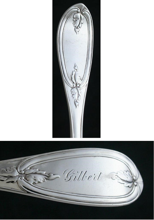 12 Sterling Silver Olive Pat. Forks Bigelow Bros Kennard