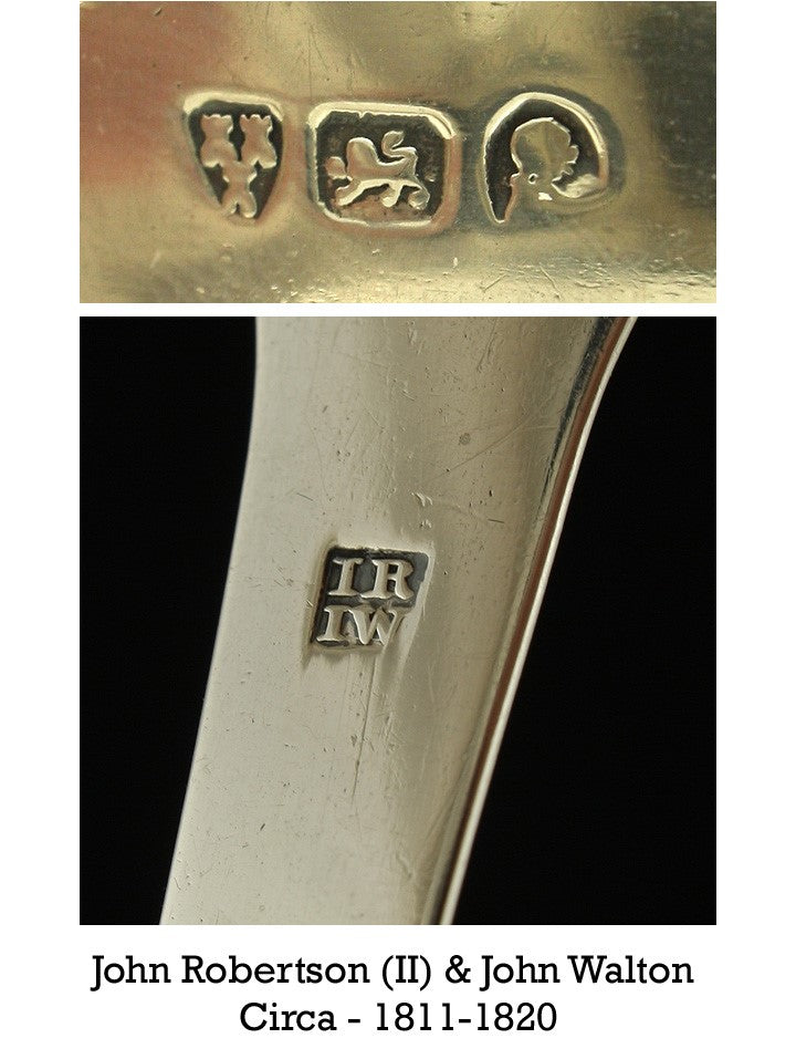 1810s Antique English Georgian Sterling Silver Fiddle Sugar Tongs