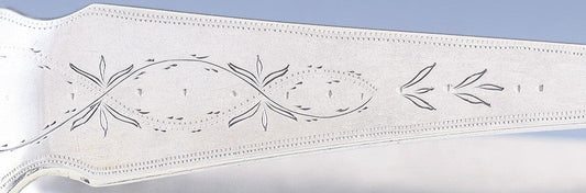 Rare 1780s American Coin Silver Hand Engraved Sugar Tongs / Nips