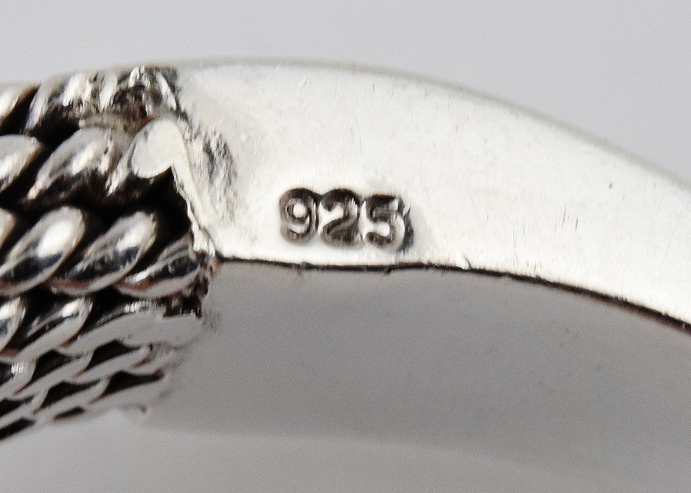 Very Attractive .925 Sterling Silver Slip-on Cuff Bracelet 6 3/4 Inches