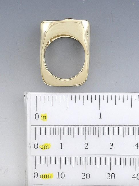Eye Catching 14k Yellow Gold Diamond Ruby & Sapphire Ring