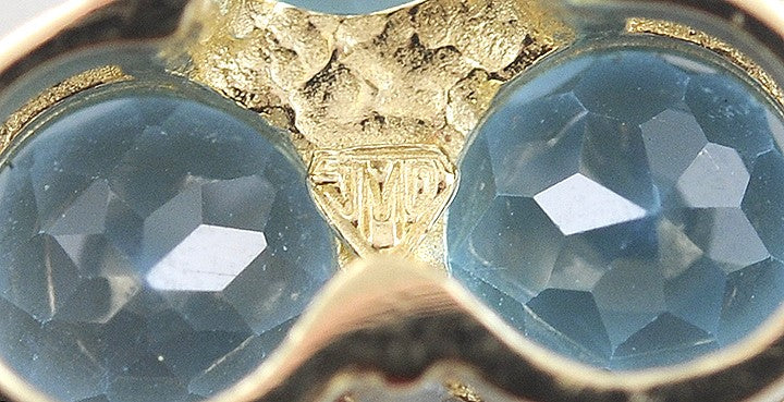 Gorgeous Pair 14k Yellow Gold & ~5.22-5.58ct Blue Topaz Stud Earrings