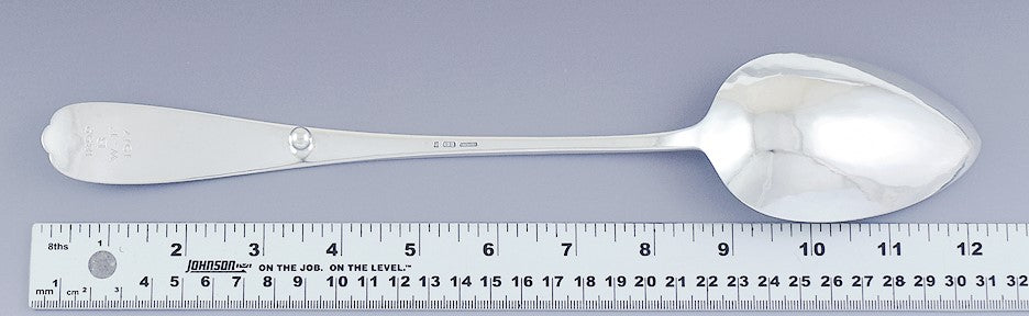 c1930s Fine Porter Blanchard Sterling Silver Handwrought Stuffing Serving Spoon