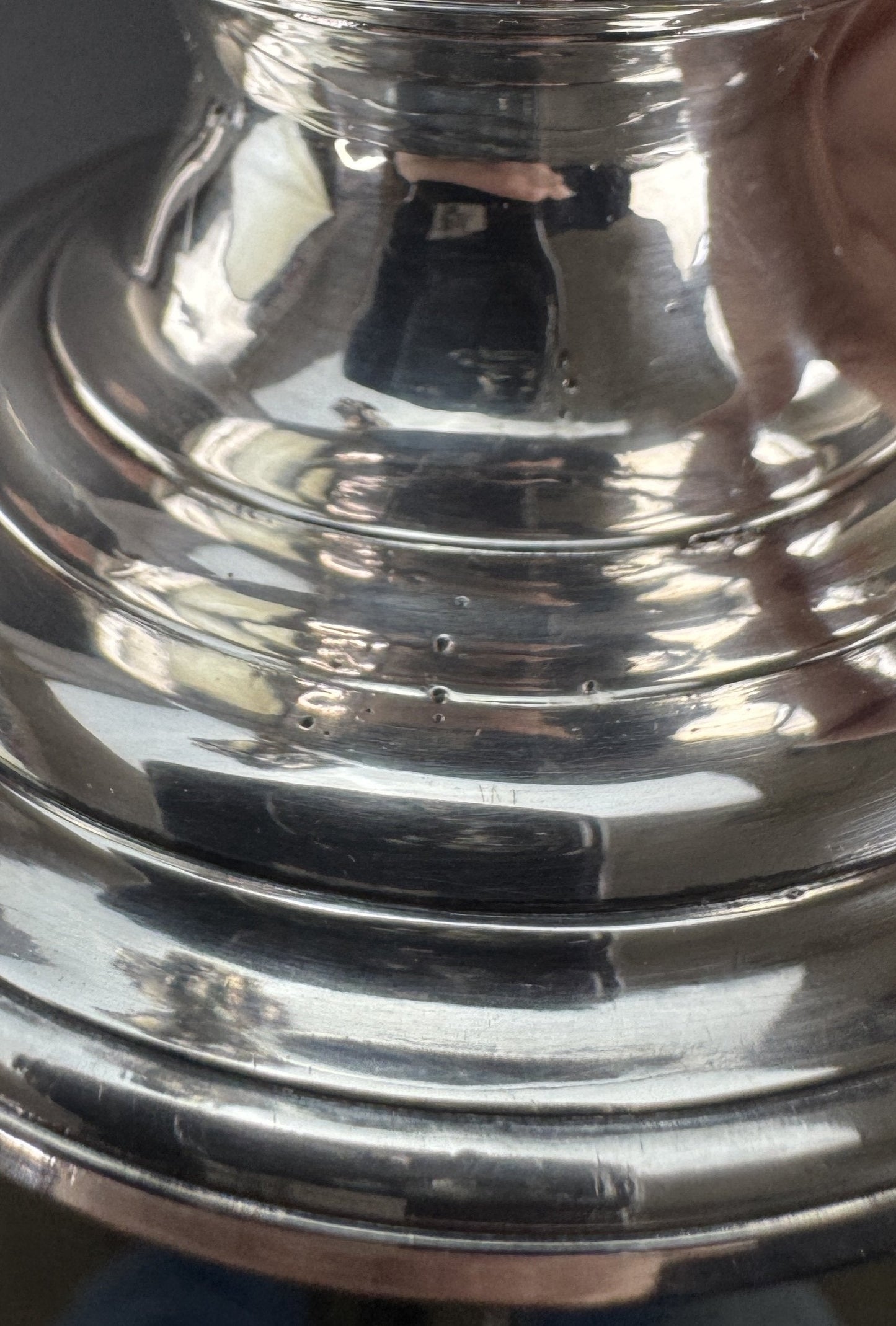Impressive c1740-1780 Irish Sterling Silver Double Handle Loving Cup Trophy