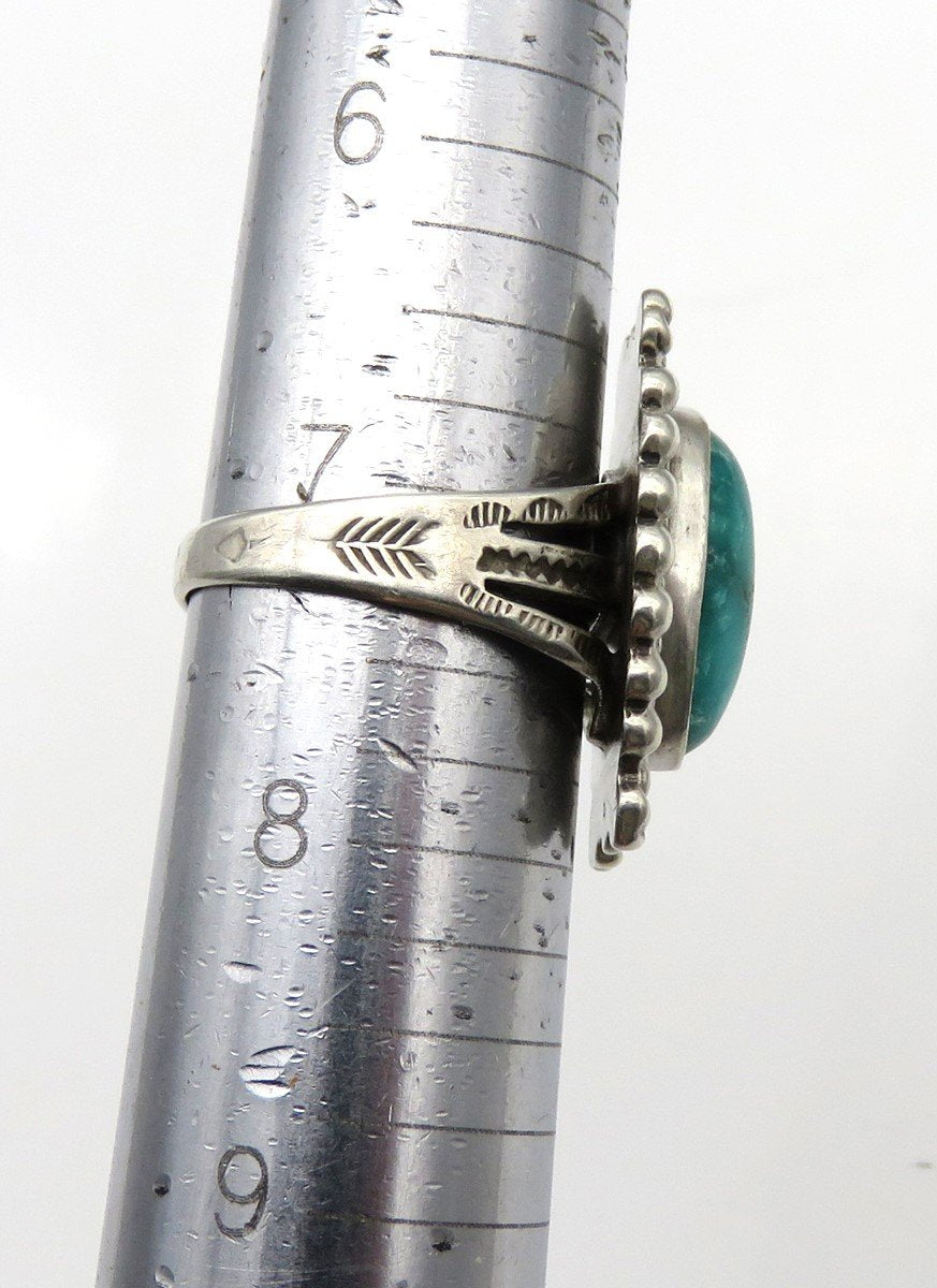 Native Southwest American Indian Sterling Silver Turquoise Statement Ring