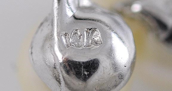 Incredible 14k White Gold Branch Pin W/ Pearls Diamonds Brooch