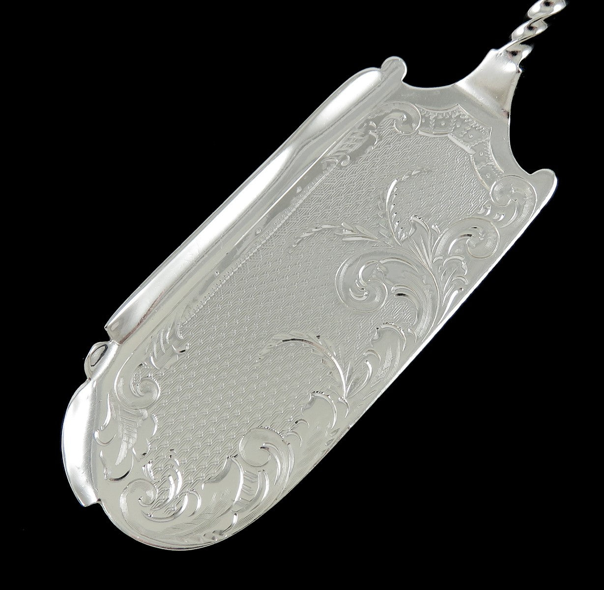 Antique 19th Century Victorian American Coin Silver Fish or Pastry Server