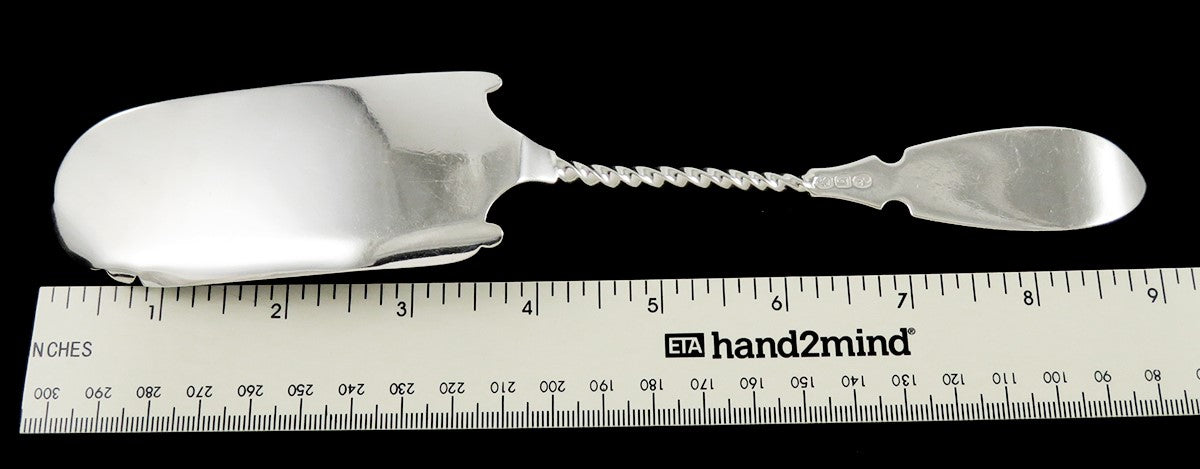 Antique 19th Century Victorian American Coin Silver Fish or Pastry Server